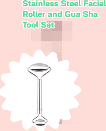 Stainless steel face roller and gua sha